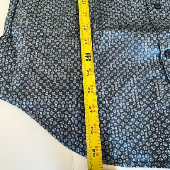 Dstrct & row Navy Blue Slim Fit Long Sleeve Button Up Collard Shirt L-SL, NWT - Picture 7 of 9